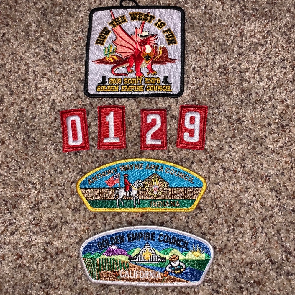 Various Boy Scout patches